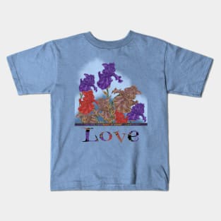 Blooming irises. Love Kids T-Shirt